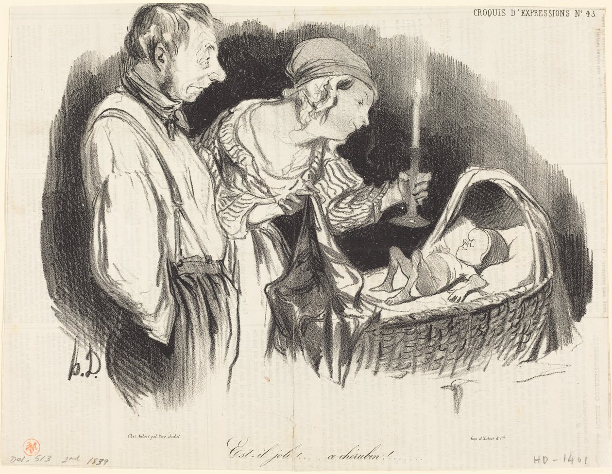 Ma quanto è carino!... questo cherubino!... da Honoré Daumier