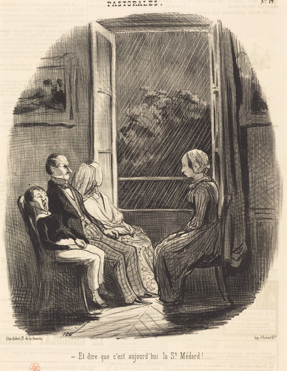 E pensare che oggi è San Medardo! da Honoré Daumier