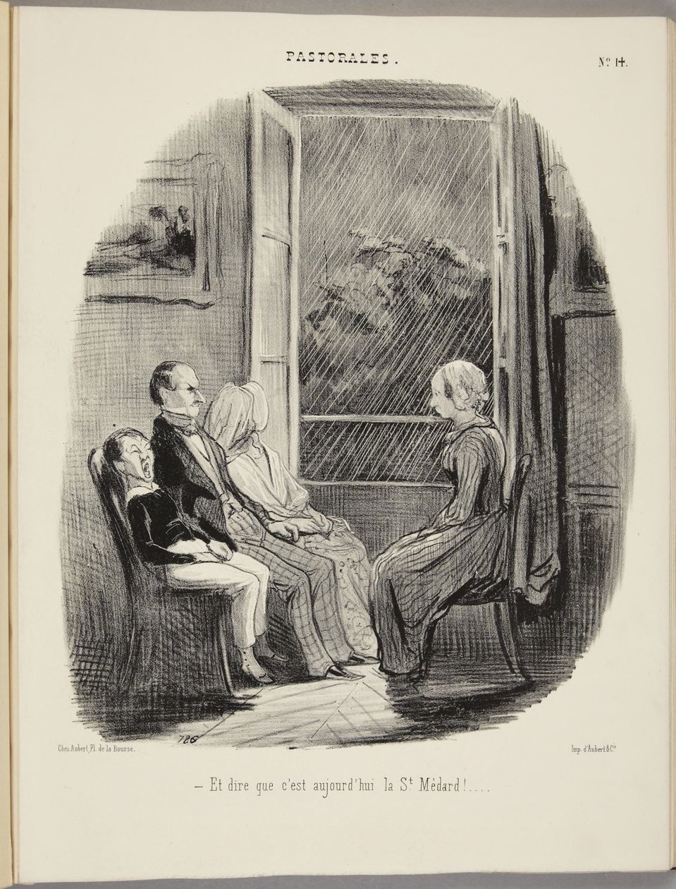 E pensare che oggi è proprio la festa di San Médard! da Honoré Daumier