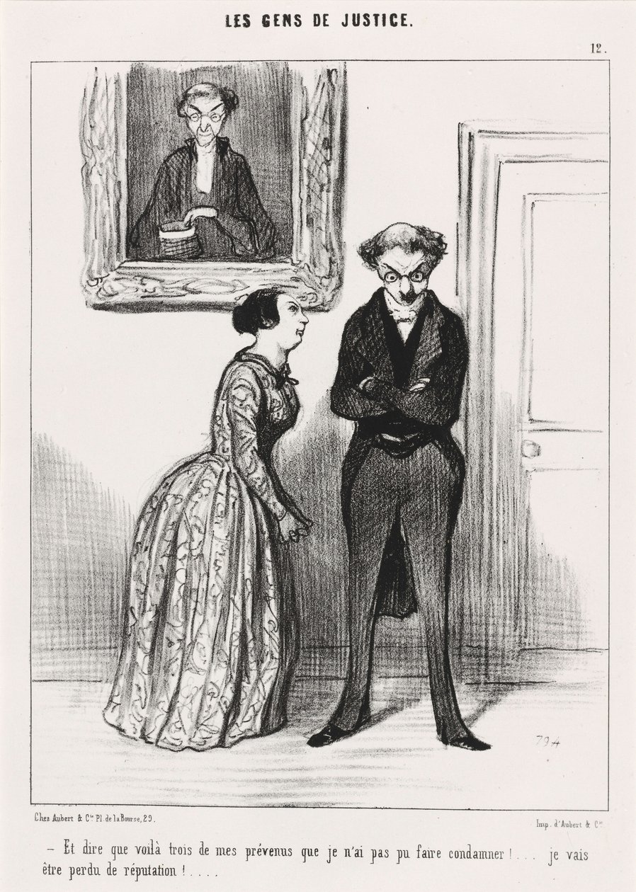 E pensare che sono già tre... che, nonostante avessi denunciato, non sono riuscito a far condannare!... da Honoré Daumier