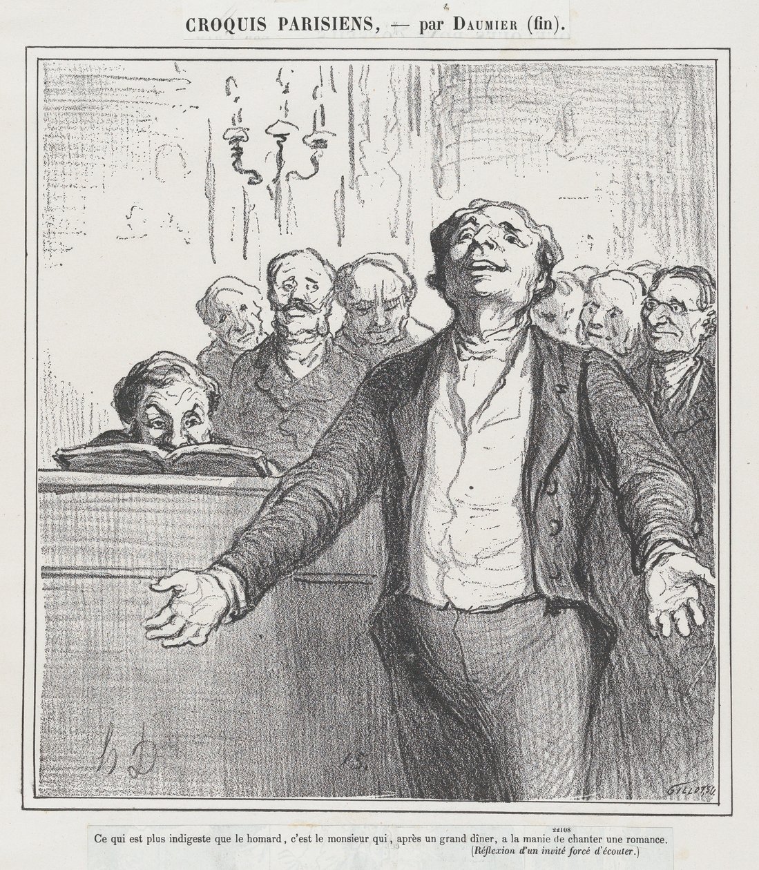 Ancora più indigesto di una cena a base di aragosta..., da «Schizzi parigini» da Honoré Daumier