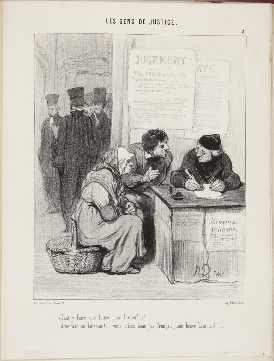 Bisogna scrivergli una lettera per intenerirlo... Intenerire un ufficiale giudiziario!... Ma lei non è forse francese, mio caro signore... da Honoré Daumier