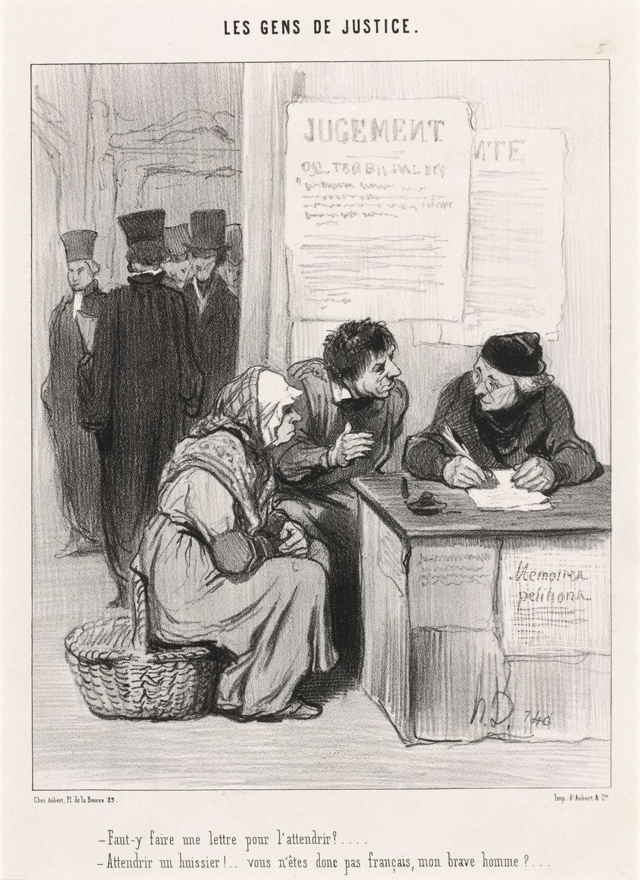 Bisogna scrivergli una lettera per farlo cedere da Honoré Daumier