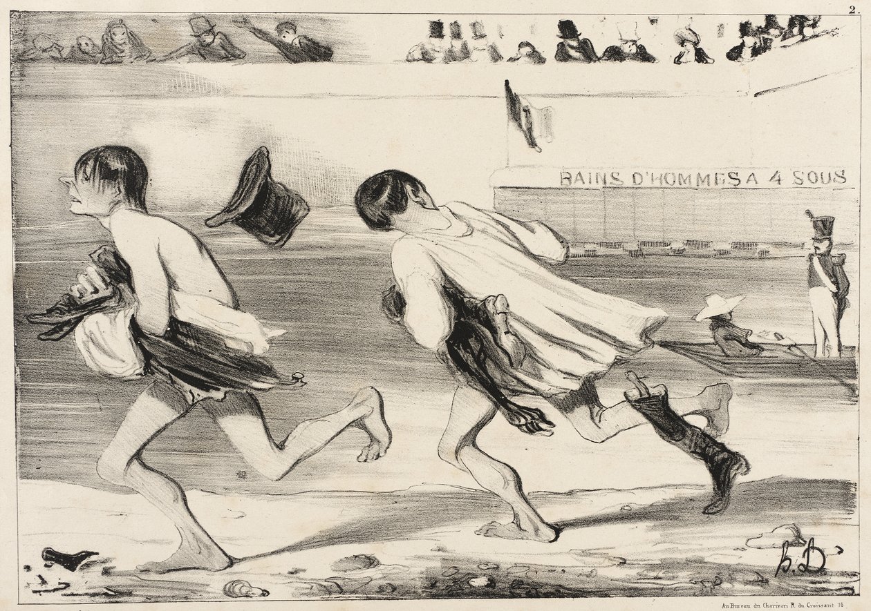 File... file... Moellon! Ecco che arriva il comunale! da Honoré Daumier
