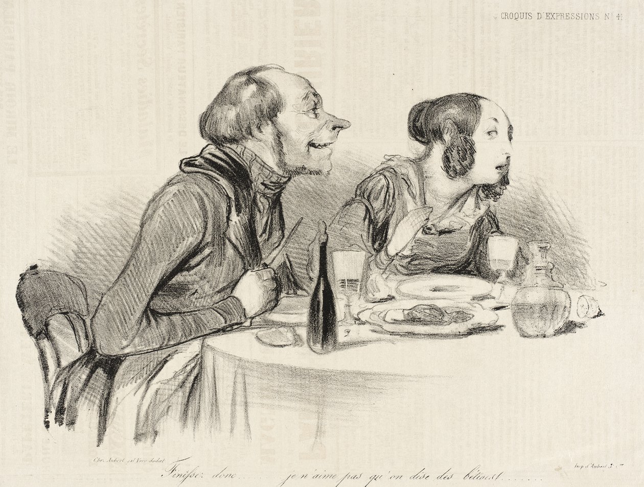 Ma smettila... non mi piace quando si dicono sciocchezze... da Honoré Daumier