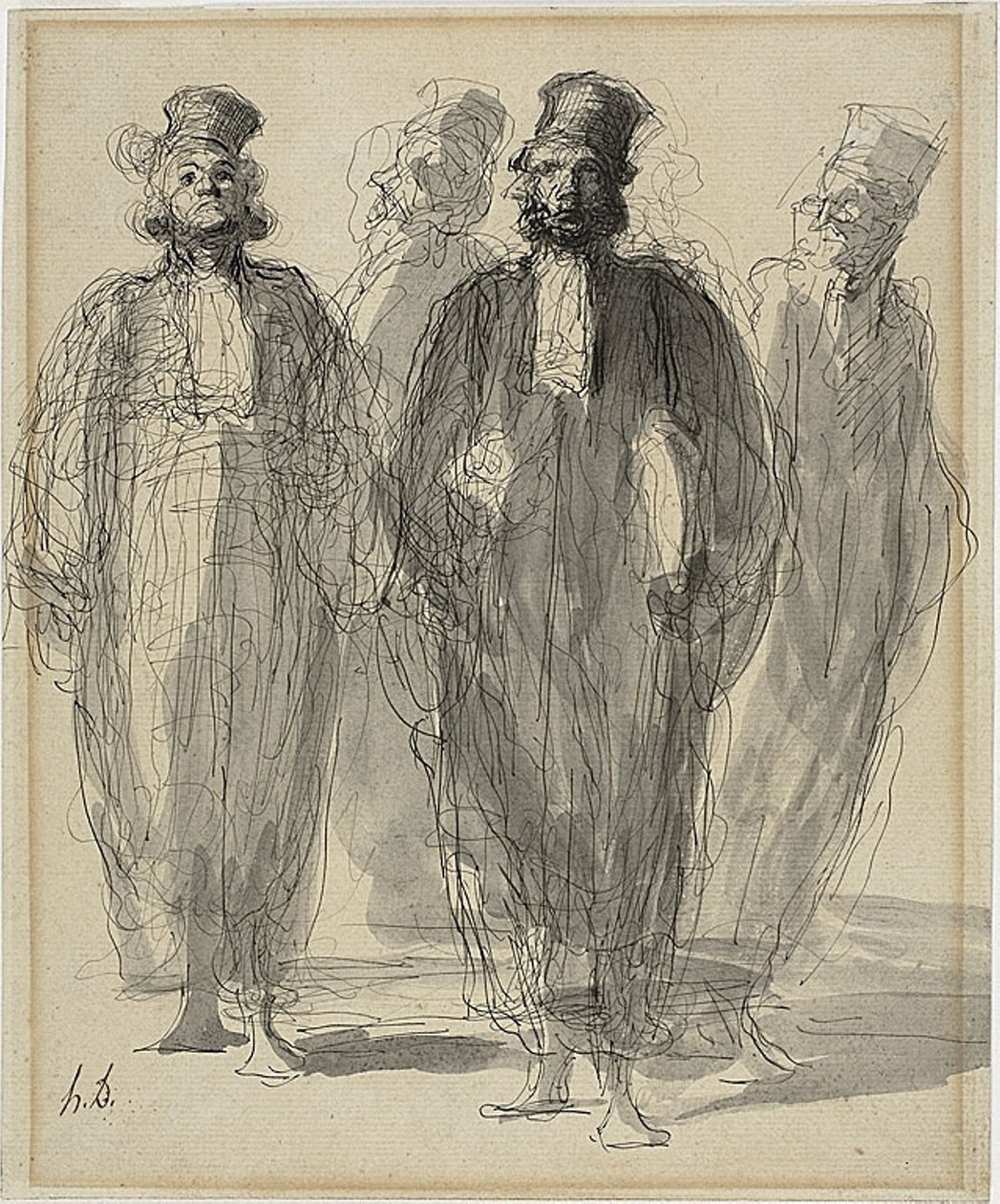 Quattro avvocati da Honoré Daumier
