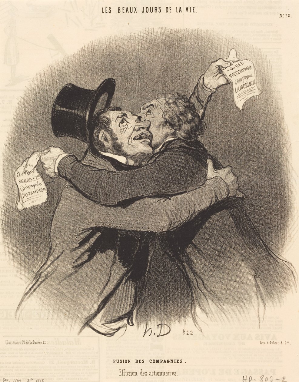 Fusione delle società da Honoré Daumier