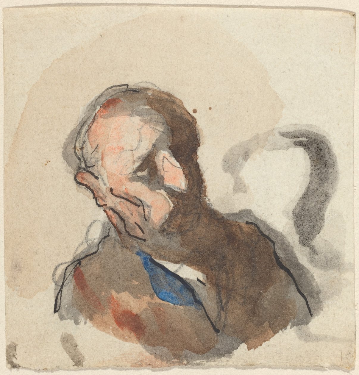 Testa di un uomo da Honoré Daumier