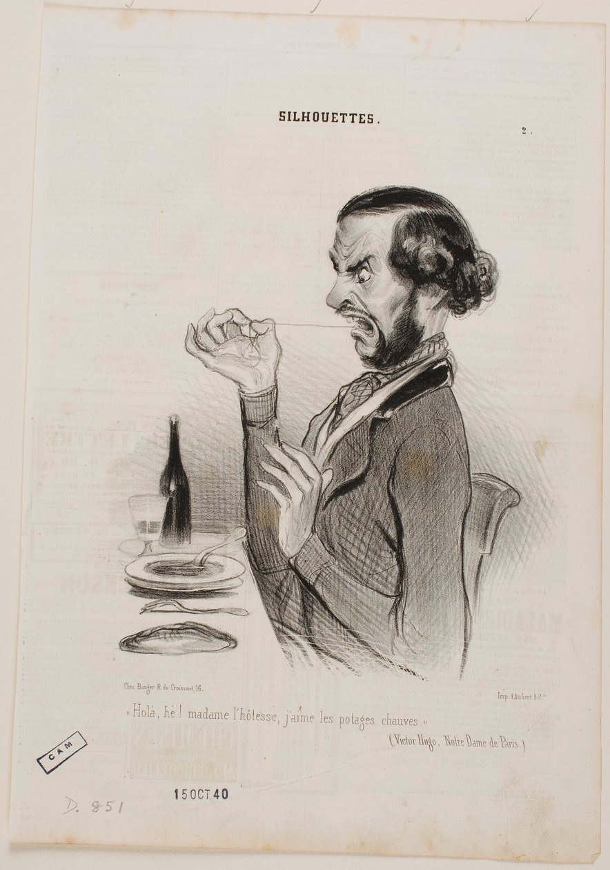Ehi! Cameriera, preferisco la mia zuppa senza niente! da Honoré Daumier
