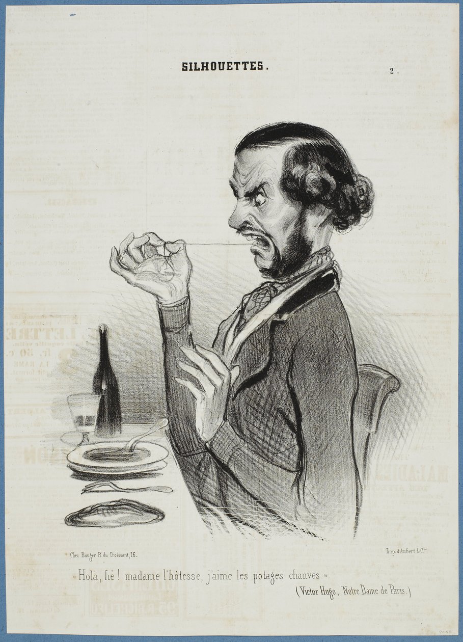 Fermi! Cameriera, preferisco le verdure ben rasate. da Honoré Daumier