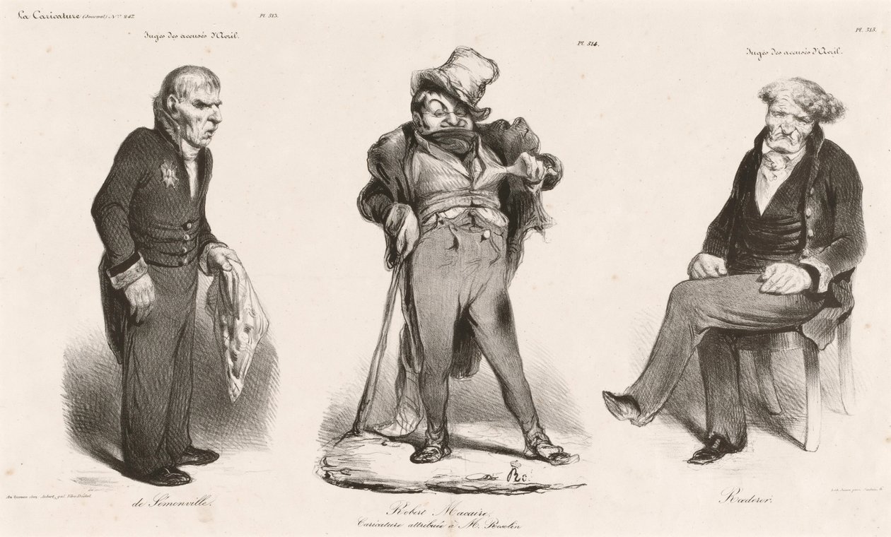 Huguet de Sémonville - Robert Macaire (Thiers) - Conte Roederer da Honoré Daumier