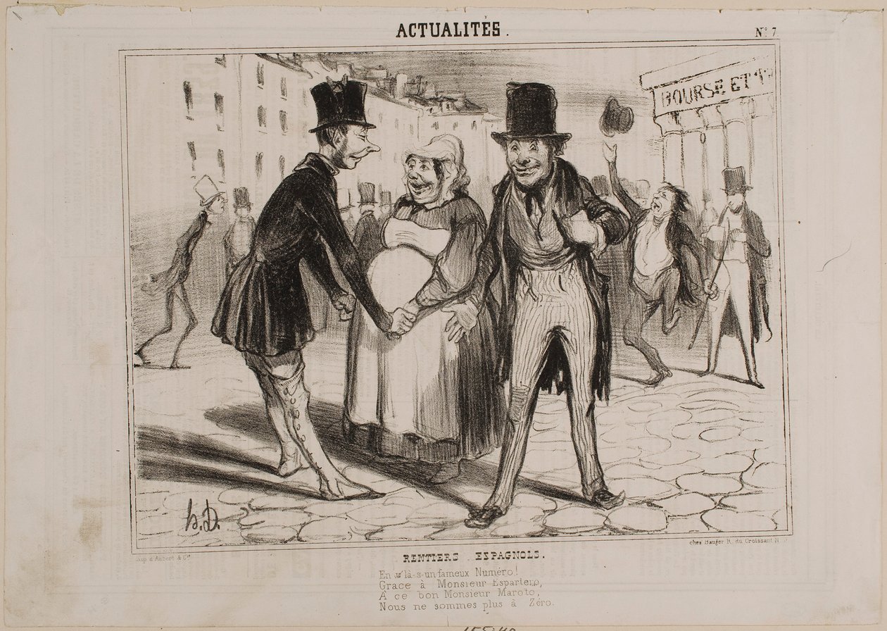 INVESTITORI IN AZIONI SPAGNOLE da Honoré Daumier