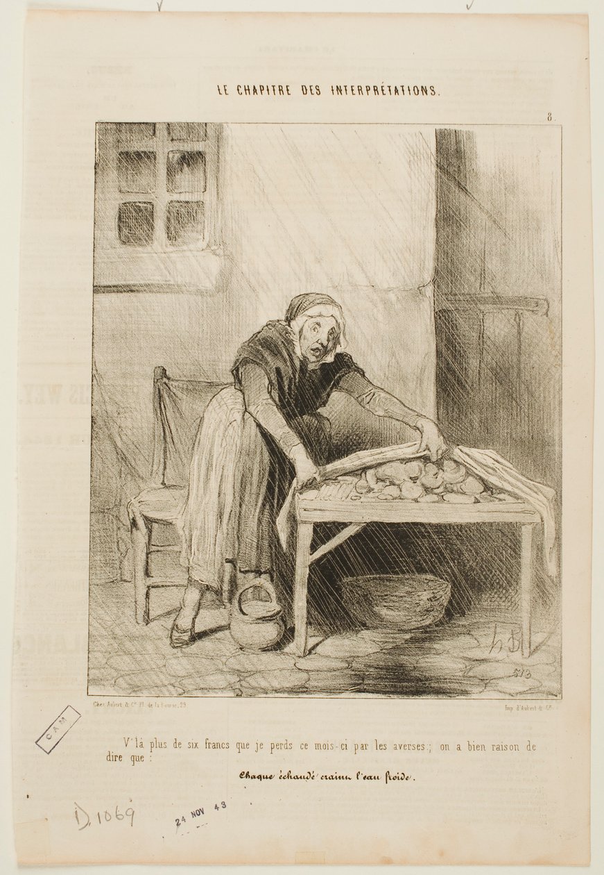 Questo mese ho perso più di sei franchi a causa degli improvvisi acquazzoni da Honoré Daumier