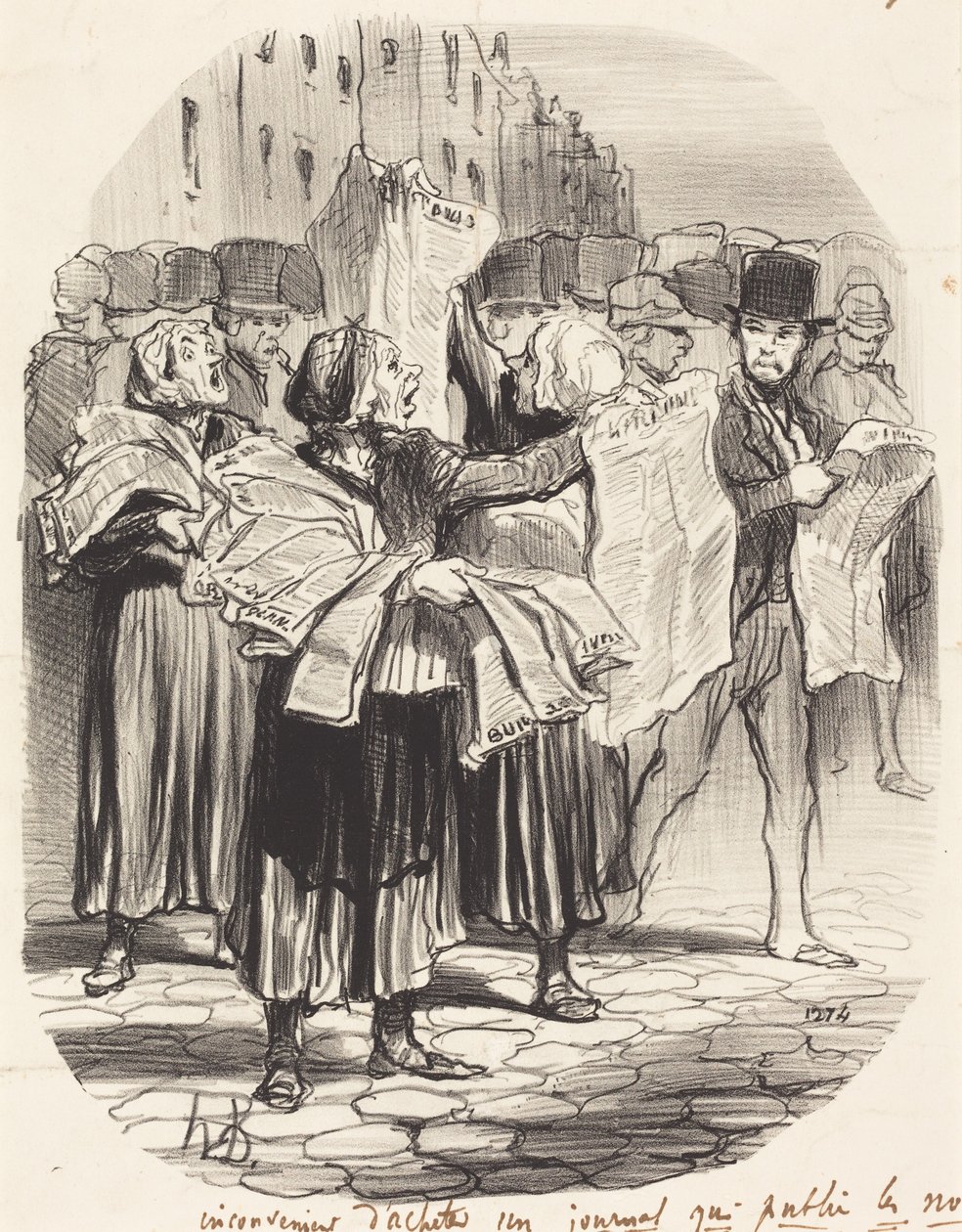 Lo svantaggio di comprare un giornale... da Honoré Daumier