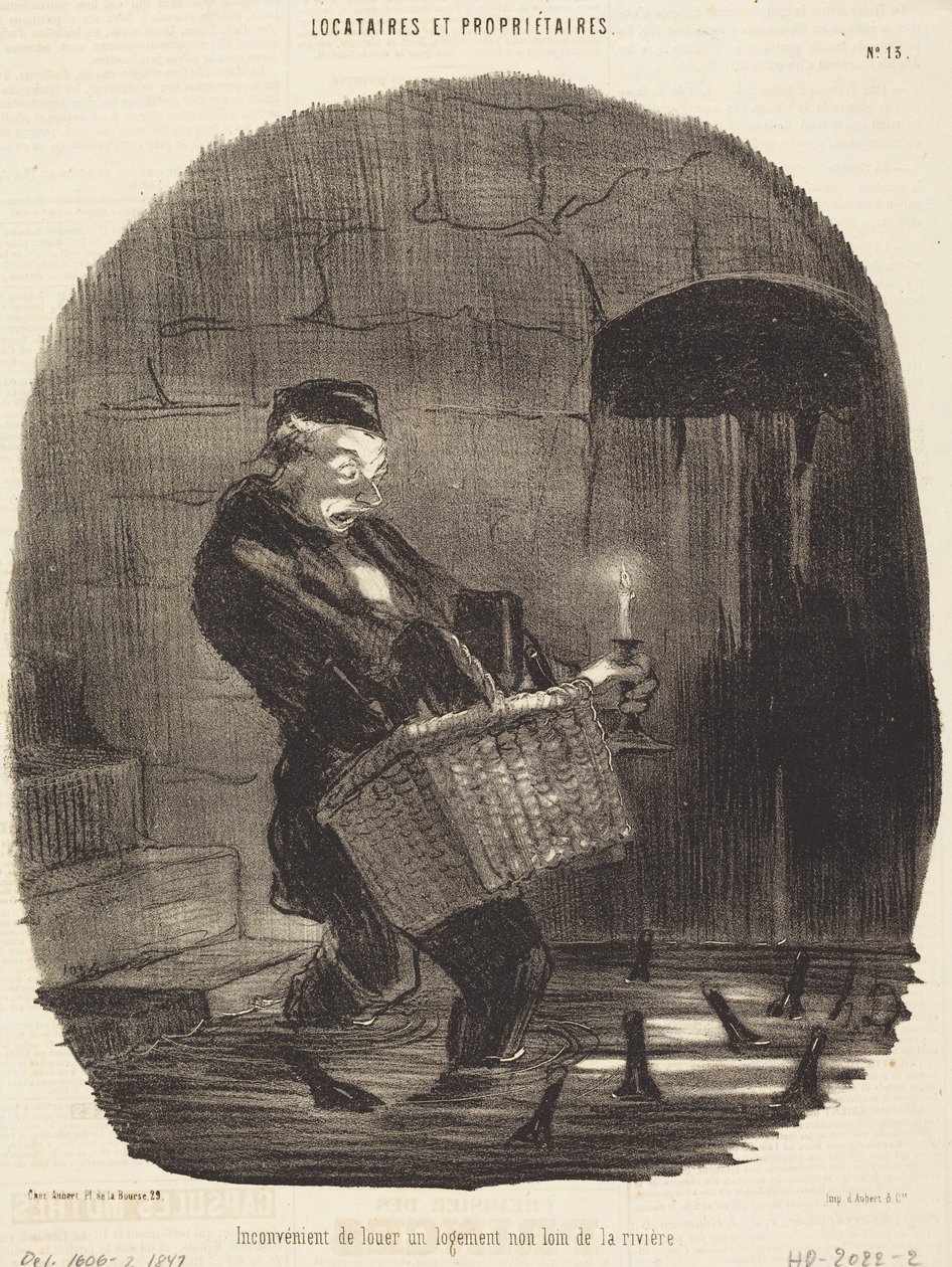Lo svantaggio di affittare... non lontano da un fiume da Honoré Daumier
