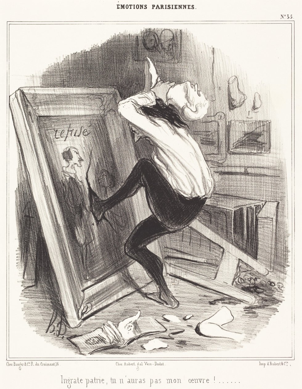 Patria ingrata, non avrai la mia opera!... da Honoré Daumier