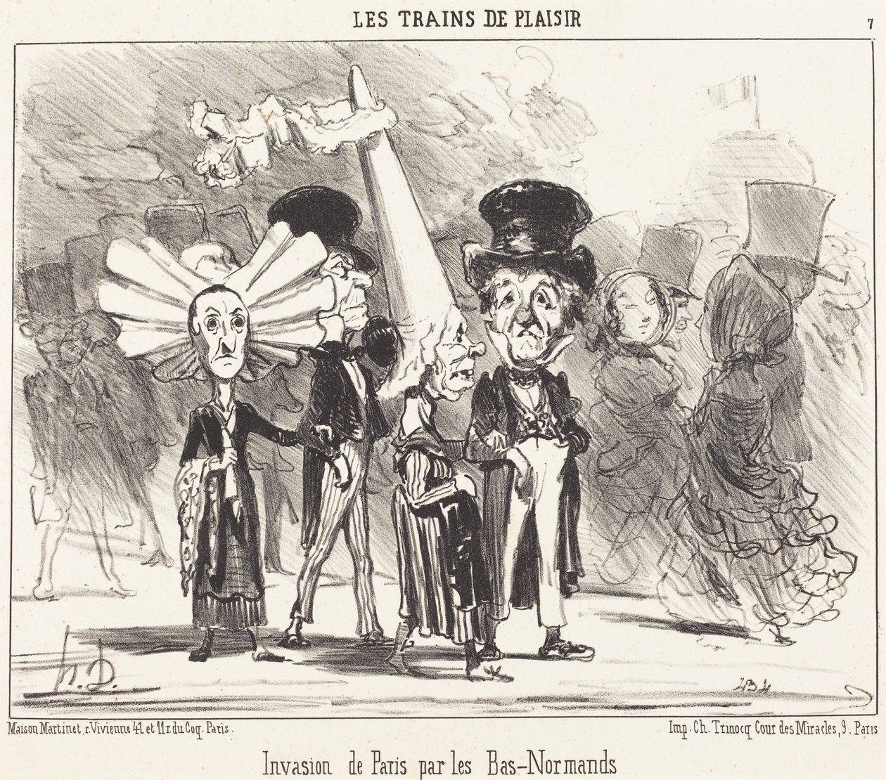 Invasione di Parigi da parte dei Bas-Normanni da Honoré Daumier