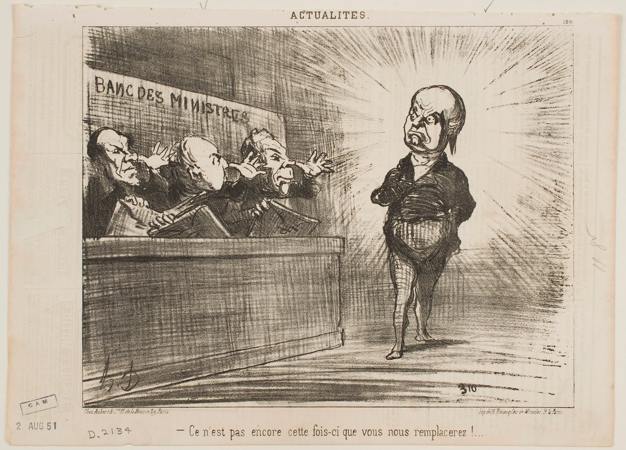 Non è ancora il tuo turno di sostituirci. da Honoré Daumier