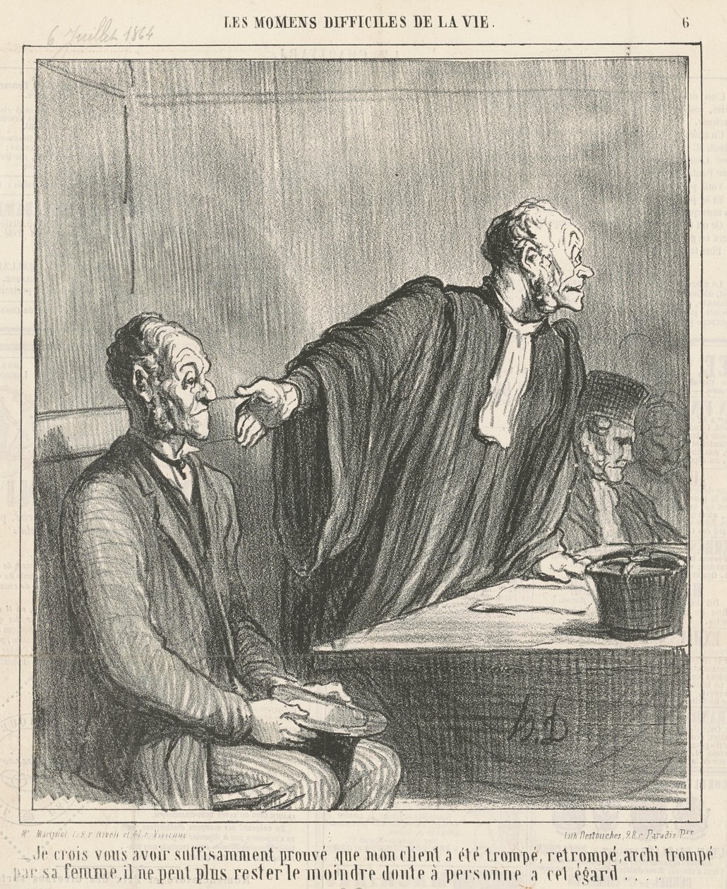 Credo di aver ... provato che il mio cliente ... da Honoré Daumier