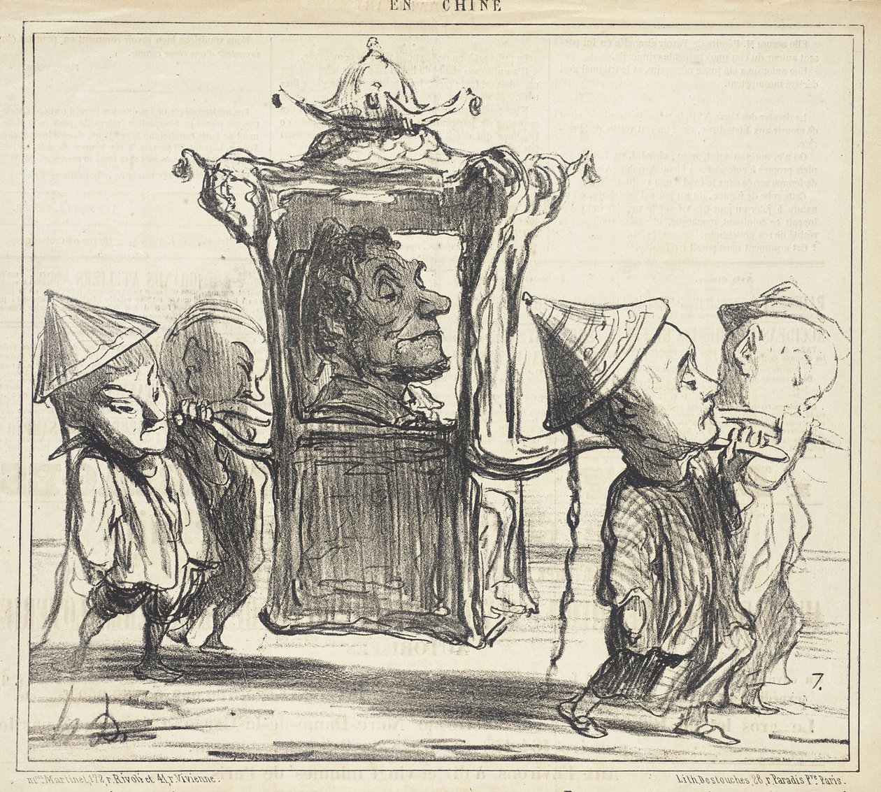 Mi piacerebbe potermi far accompagnare così per le strade di Brest, dove mi scambierebbero per un mandarino!... da Honoré Daumier
