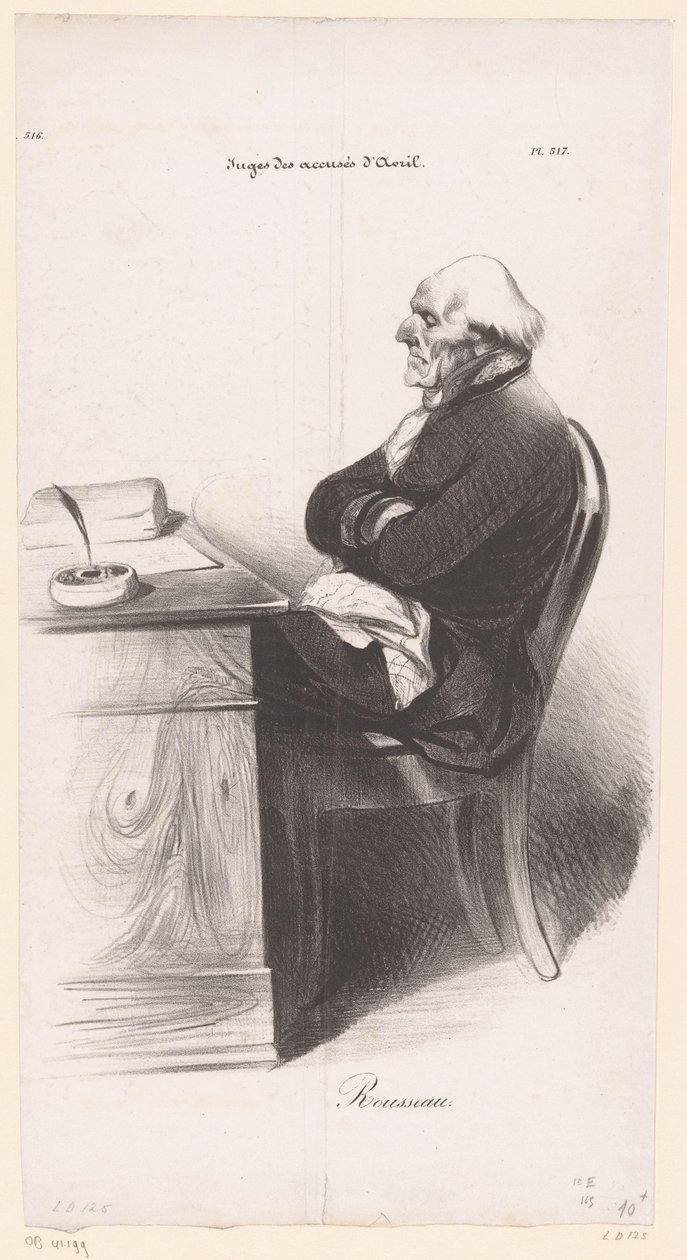 Caricatura di Jean-Joseph Rousseau da Honoré Daumier