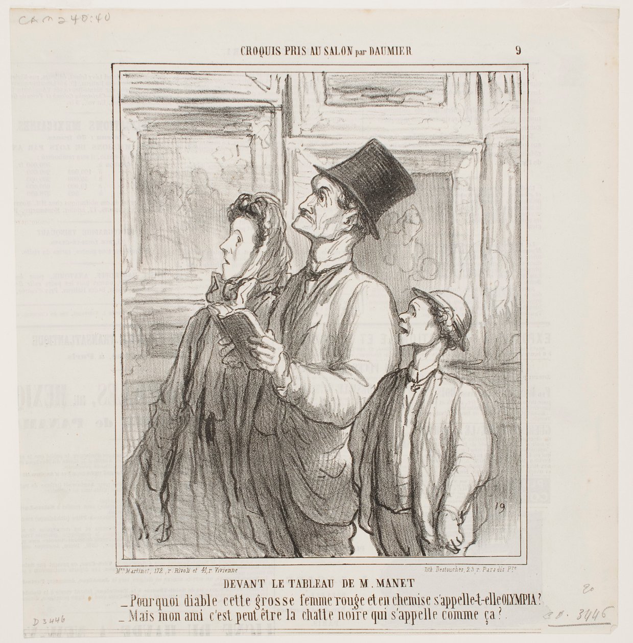 OSSERVANDO IL QUADRO DI MANET da Honoré Daumier