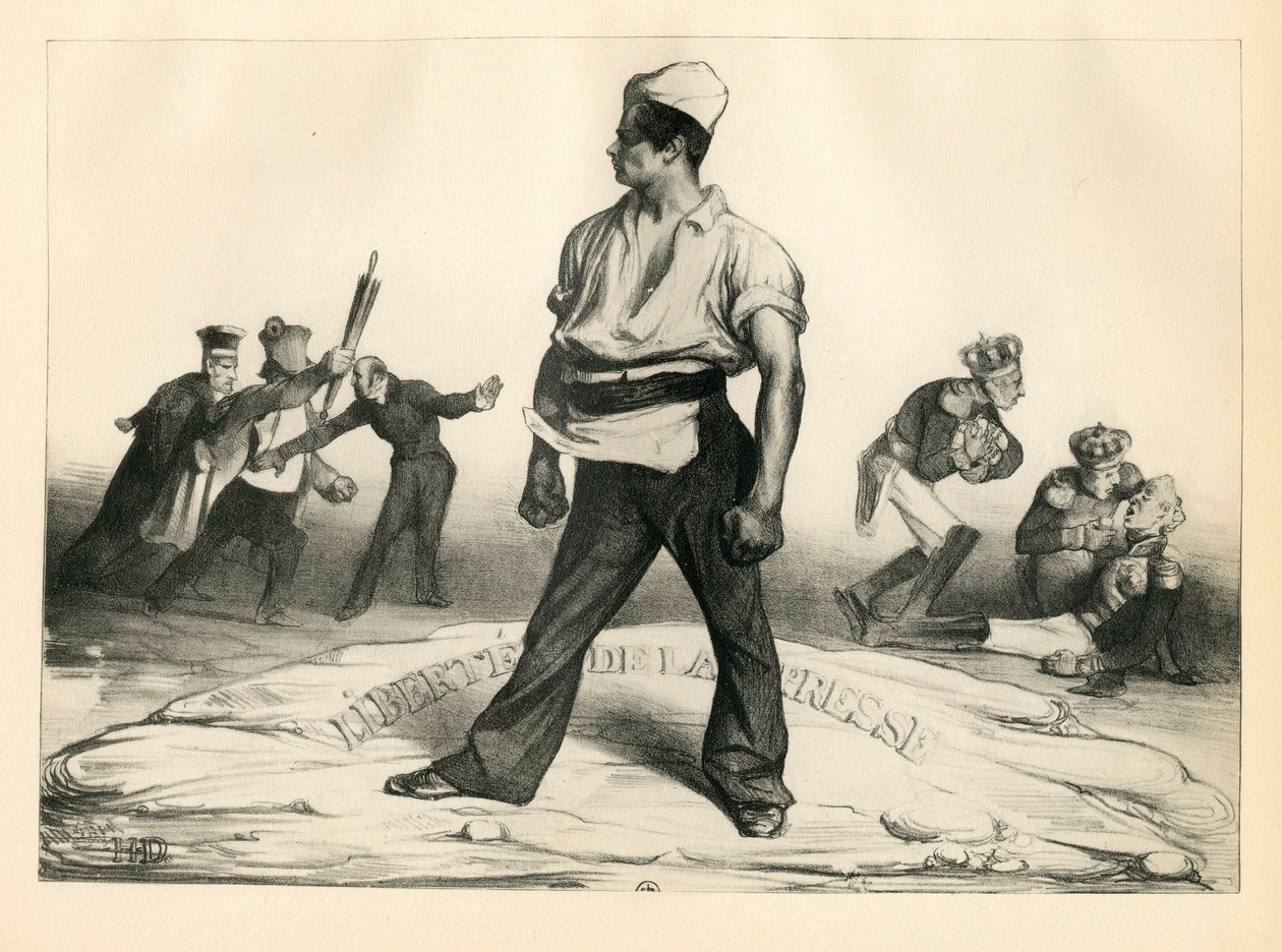 La Caricature (1830) politica, Satirico in B & N da Honoré Daumier