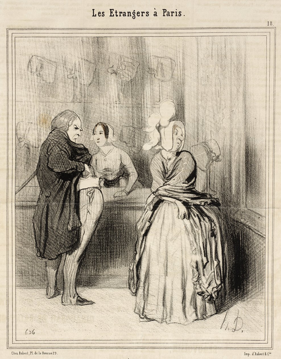 Il cappello che si riporta da Parigi da Honoré Daumier