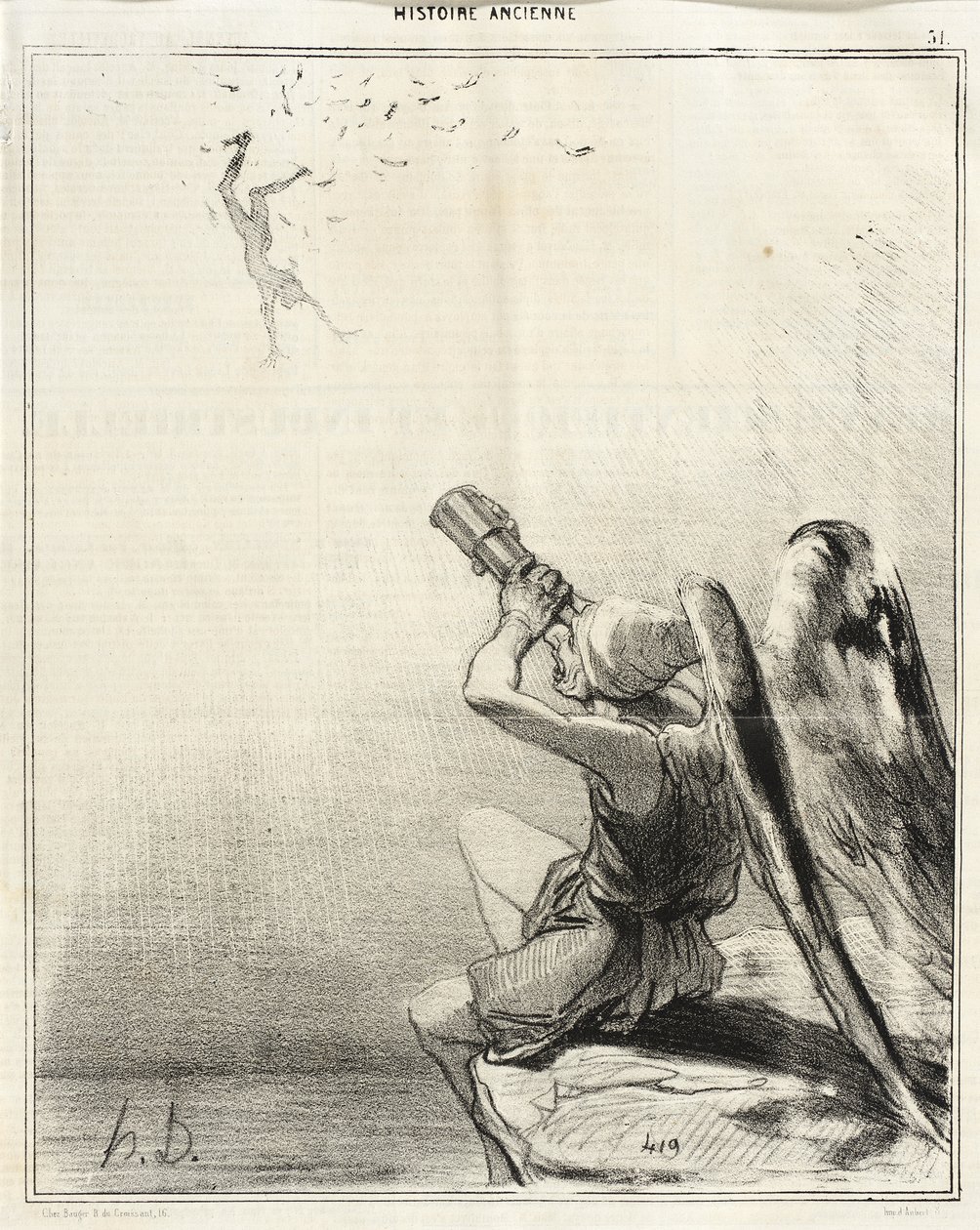 La caduta di Icaro da Honoré Daumier