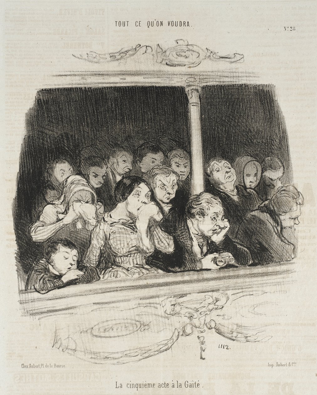 Il quinto atto alla Gaîté da Honoré Daumier