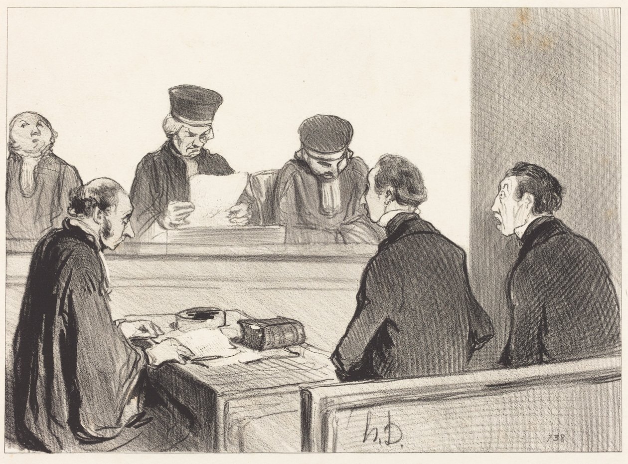 La Corte, al termine della deliberazione... da Honoré Daumier