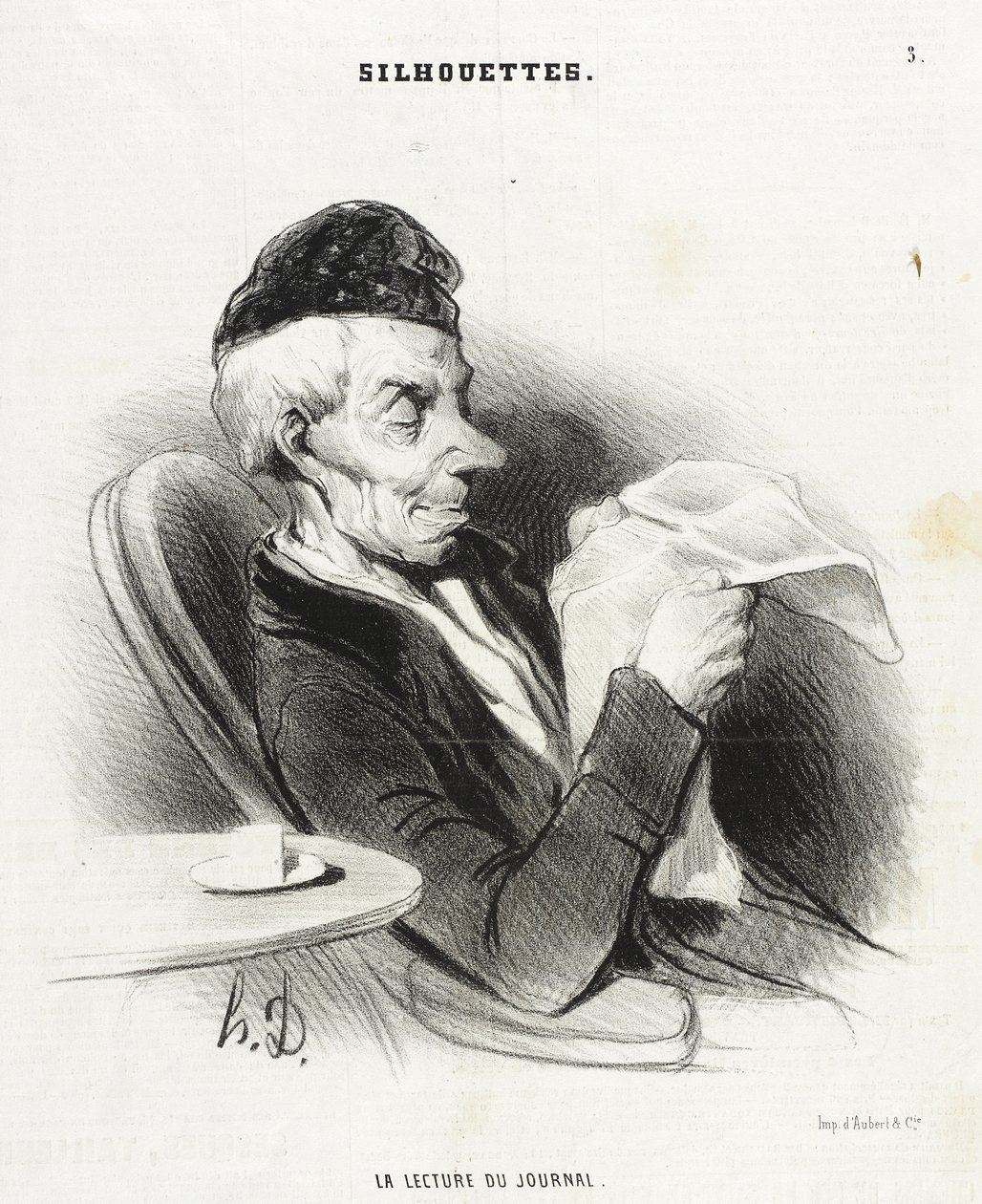 La lettura del giornale da Honoré Daumier