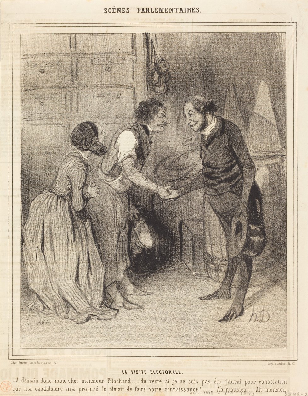 La visita elettorale da Honoré Daumier