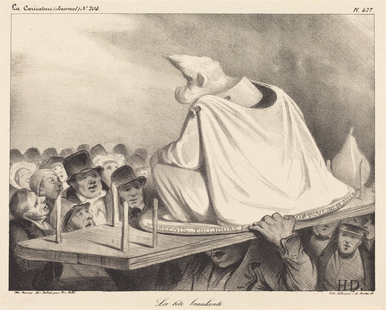 La testa traballante da Honoré Daumier