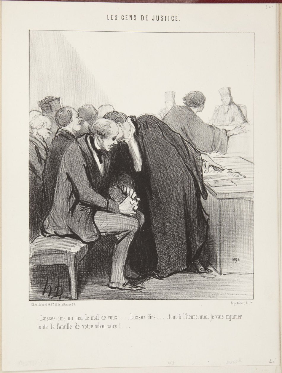 Lasciate che si parli male di voi... lasciate che si parli... tra poco, io insulterò tutta la famiglia del vostro avversario!... da Honoré Daumier