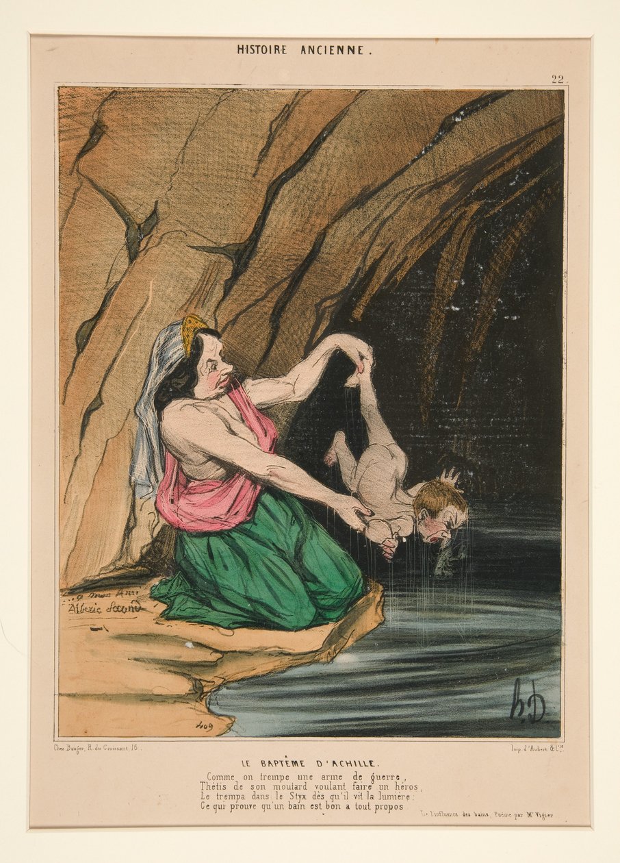 Il battesimo di Achille; tratto da “Storia antica” da Honoré Daumier