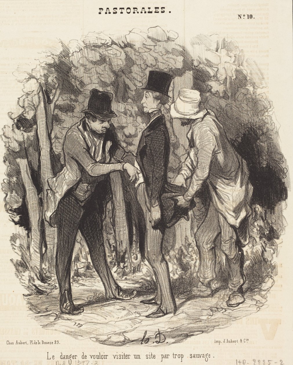 Il pericolo di... visitare un luogo troppo selvaggio da Honoré Daumier