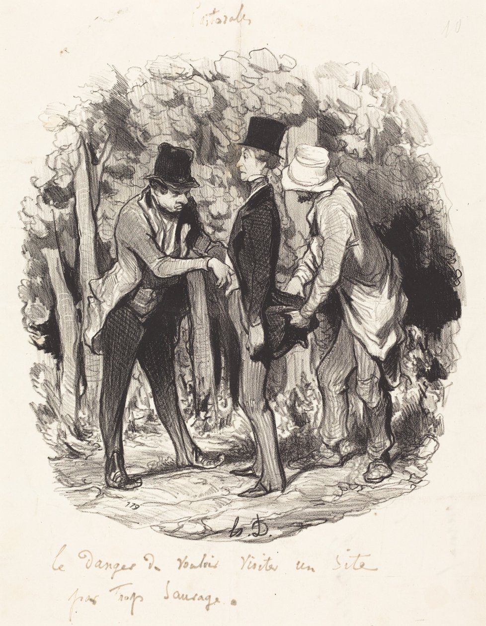 Il pericolo di... visitare un luogo troppo selvaggio da Honoré Daumier