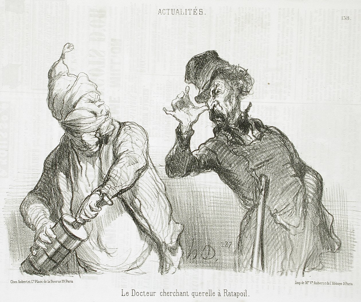 Il dottore litiga con Ratapoil da Honoré Daumier