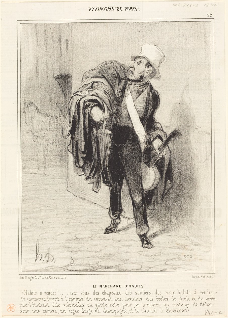 Il mercante di abiti da Honoré Daumier