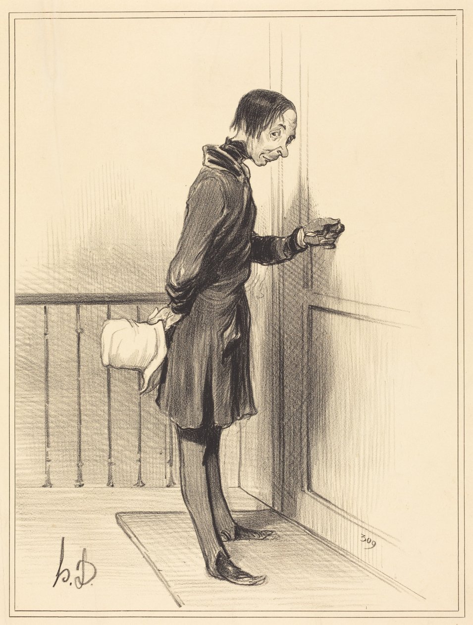 Il mendicante a casa da Honoré Daumier