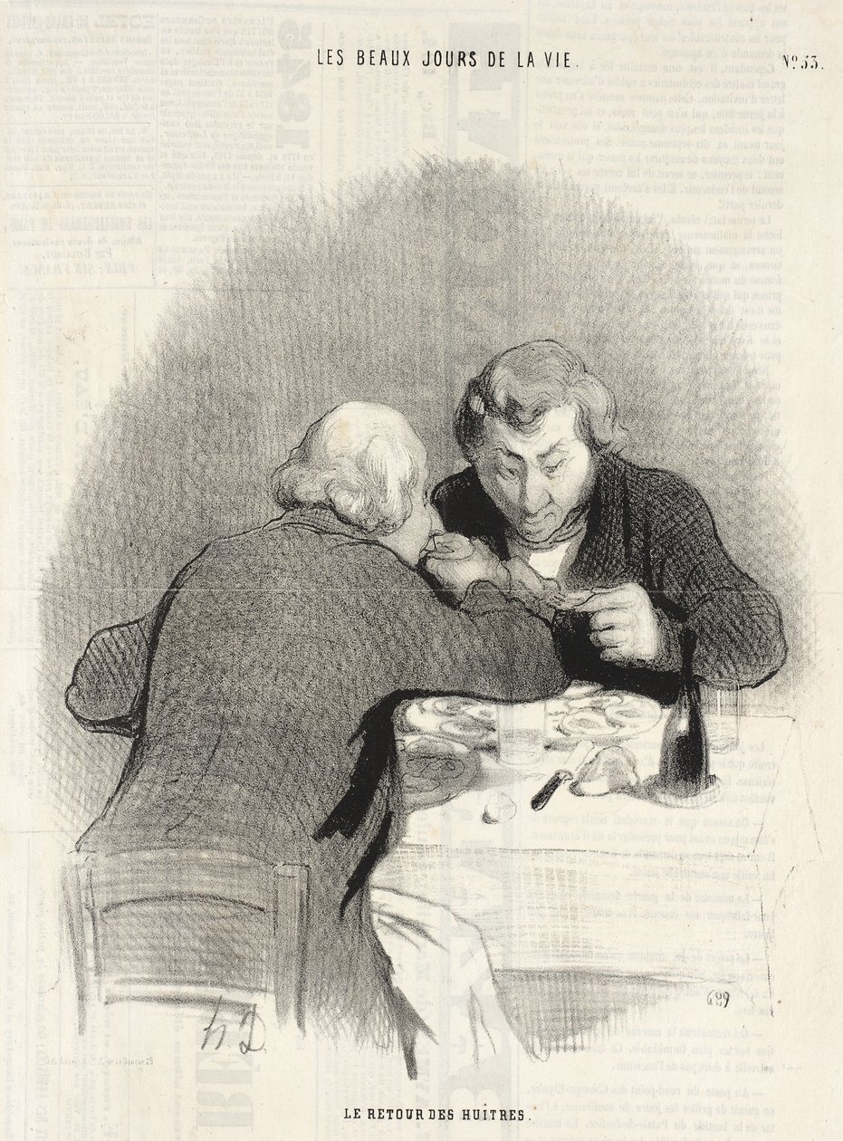 Il ritorno delle ostriche da Honoré Daumier