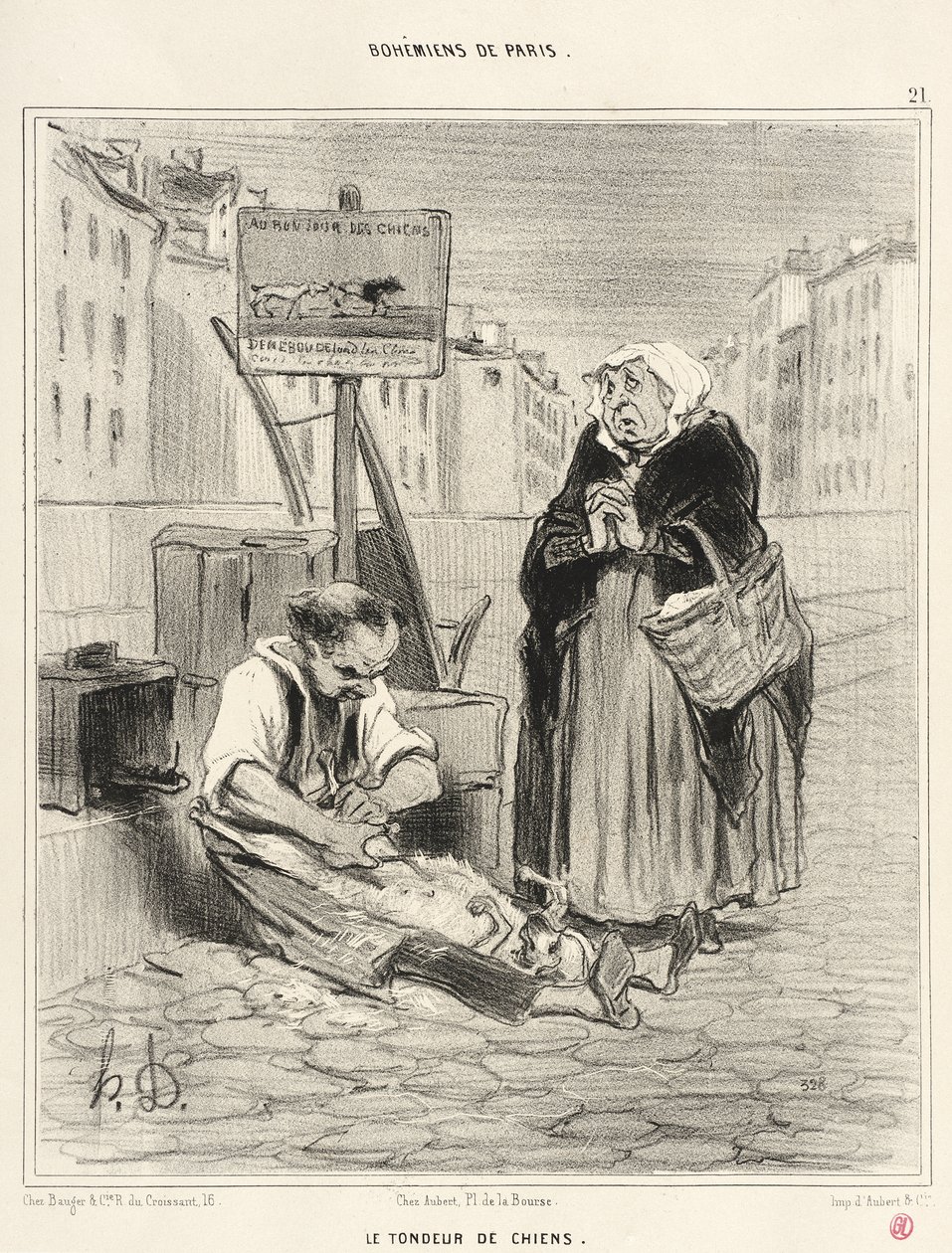 Il toelettatore per cani da Honoré Daumier
