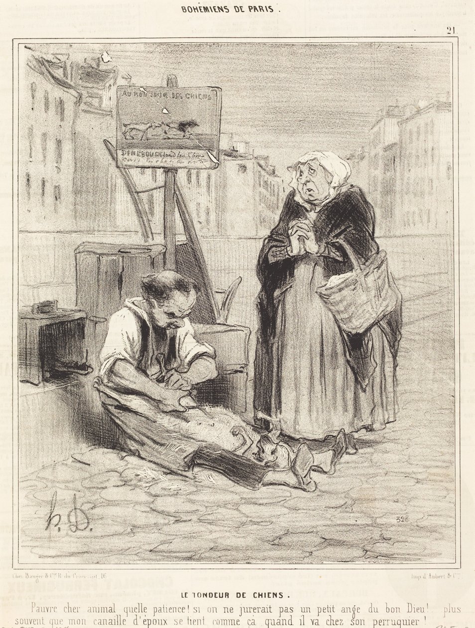 Il tosatore di cani da Honoré Daumier