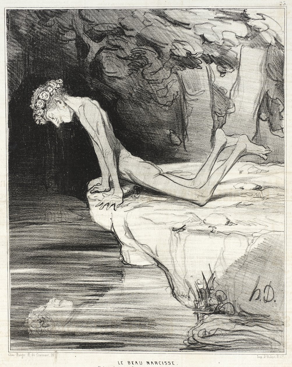 Il bel Narciso da Honoré Daumier