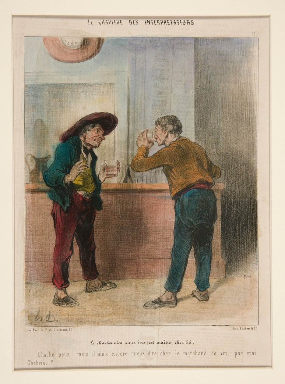Il carbonaio ama stare (è padrone) a casa sua, da *Il capitolo delle interpretazioni* da Honoré Daumier