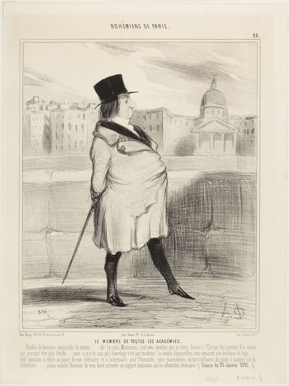 Il membro di tutte le accademie (The member of all academies) da Honoré Daumier
