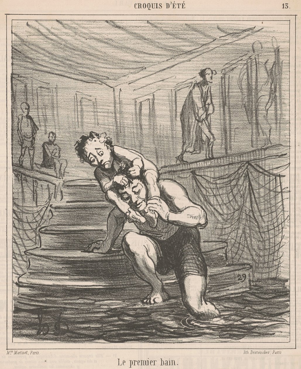 Il primo bagno da Honoré Daumier