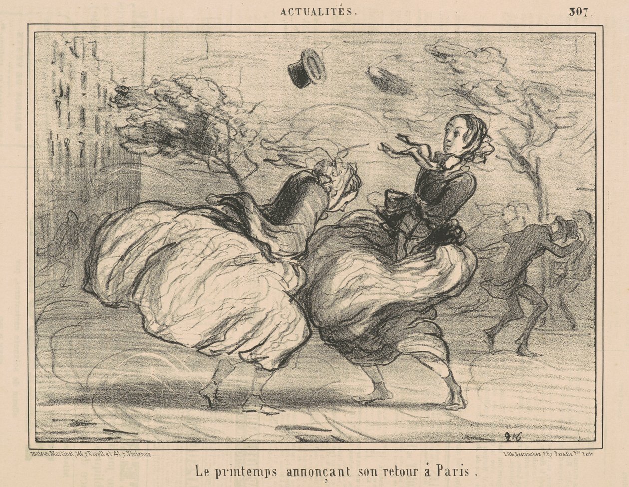 La primavera annuncia il suo ritorno a Parigi da Honoré Daumier