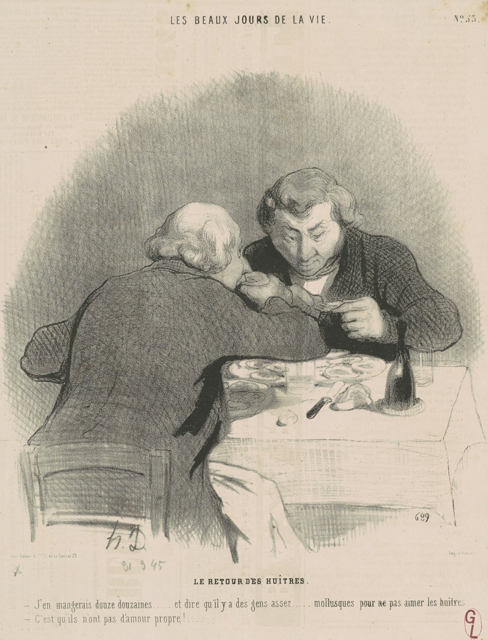 Il ritorno delle ostriche da Honoré Daumier